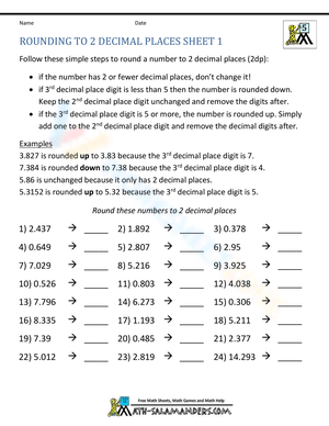 Enhance Skills with Rounding to 2 Decimal Places