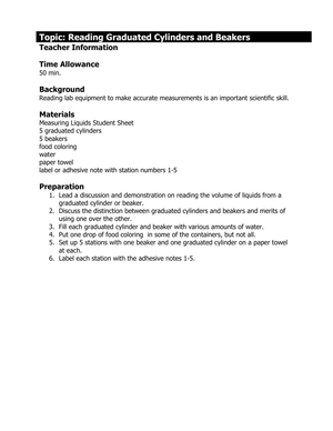 Identifying Common Lab Equipment Worksheet
