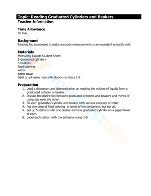 Identifying Common Lab Equipment Worksheet