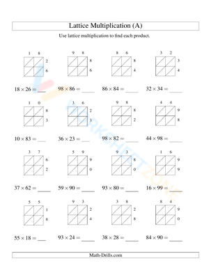 Lattice Multiplication A