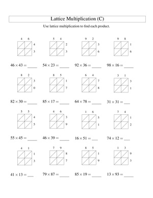 Lattice Multiplication C