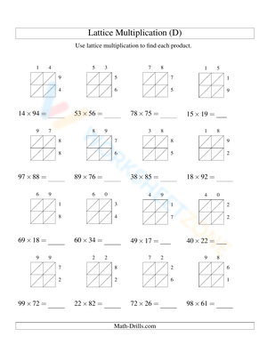 Lattice Multiplication D