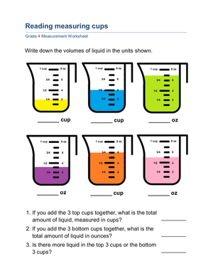 Reading Measuring Cups