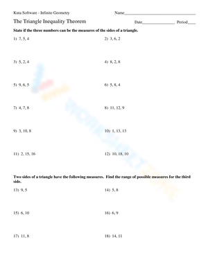 The Triangle Inequality Theorem