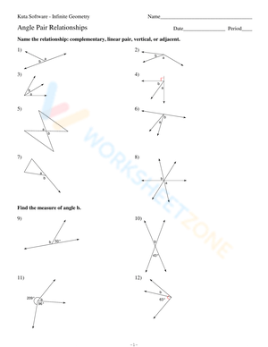 Angle Pair Relationships 1