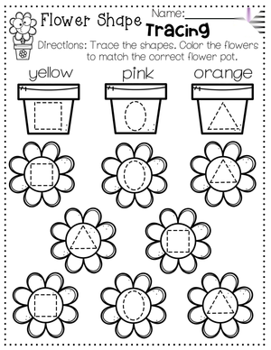 Fun with Tracing in Spring Worksheet
