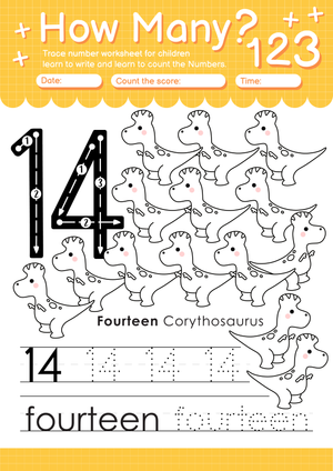 Practice Number 14 with this Worksheet
