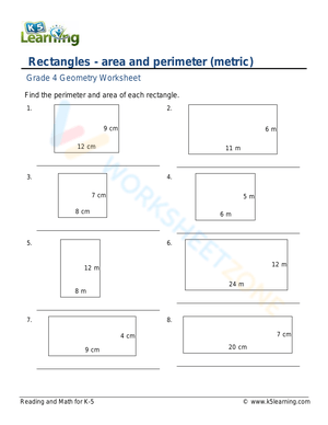 Grade 6 Area and Perimeter Worksheets 2024