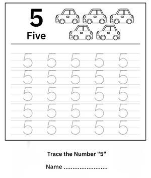 Tracing of Number 5 for Learning
