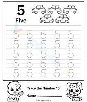Tracing of Number 5 for Learning