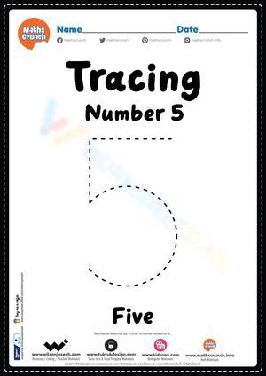 Tracing Number 5: Improve Motor Skills