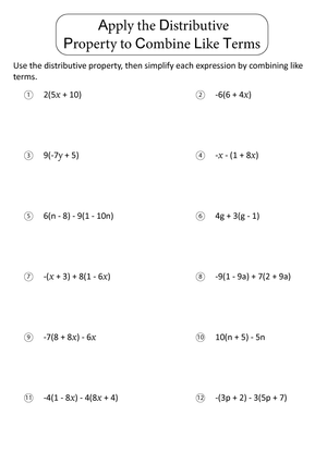 Combining Like Terms Practice