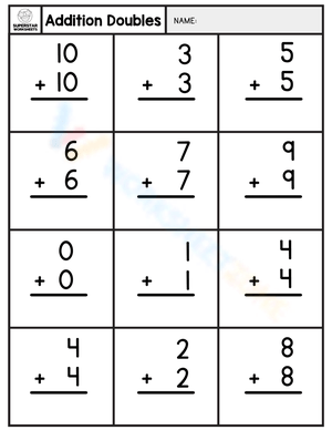 Doubles Addition Practice