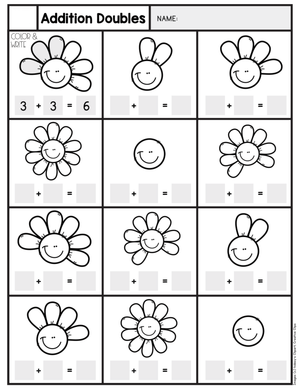 Addition Practice: Doubles Addition Worksheet