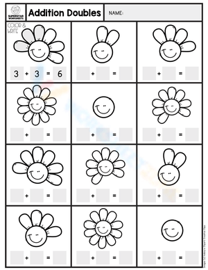 Addition Practice: Doubles Addition Worksheet