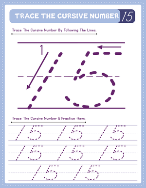 Counting Numbers to 15: Worksheet Practice