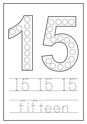 Counting Practice to 15: Number Skills