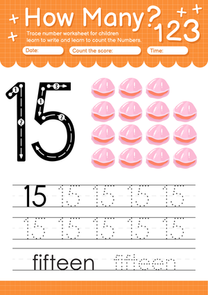 Number Tracing Practice: Learning to Count