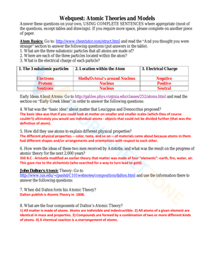 Explore History of the Atom Timeline