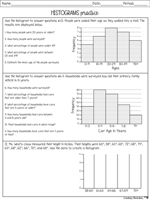 Histogram Worksheet 5