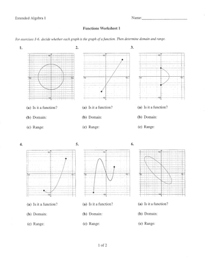 Function Worksheet