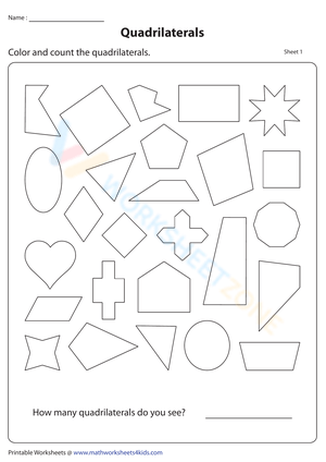 Free Printable Properties of Quadrilaterals Worksheets
