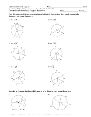 Inscribed Angles Practice
