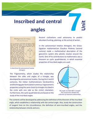 Inscribed Angle Worksheet for Geometry Practice