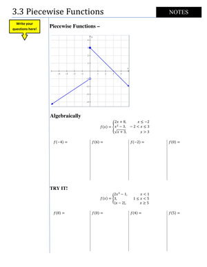 Understanding Piecewise Functions