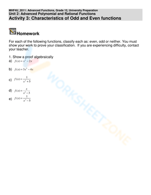 Identify Even and Odd Functions