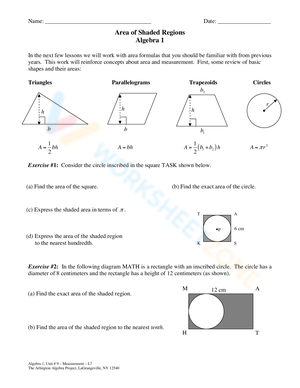 Determine the Area of Shaded Region: Geometry