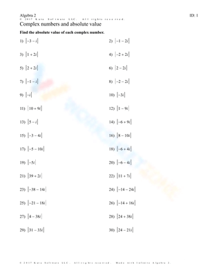 Explore Complex Numbers and Absolute Value