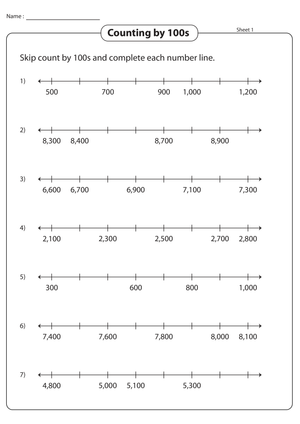 Practice Counting by 100s Worksheet