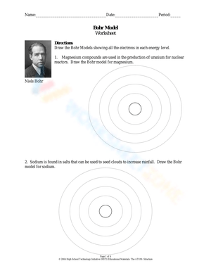 Understand Bohr Model with this Practice Sheet