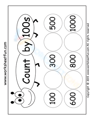 Worksheet on Counting by 100s
