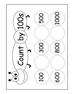 Worksheet on Counting by 100s