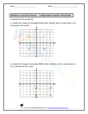 Free Collection of Scale Factor Worksheets | WorksheetZone