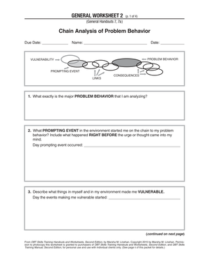 Chain Analysis of Problem Behavior