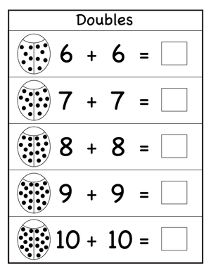 Ladybug Double Addition 2