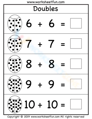 Ladybug Double Addition 2