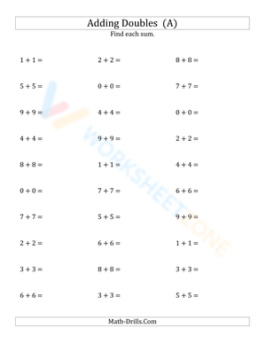 Doubles Addition Training