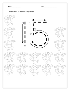 Counting 15 Monkeys