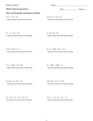 Solving Multi-Step Inequalities: Algebra