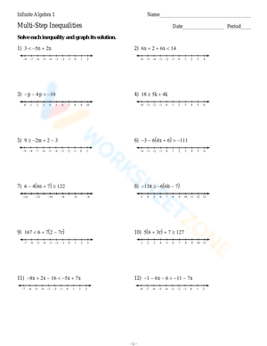 Solving Multi-Step Inequalities: Algebra