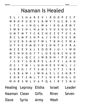 Naaman is Healed Story Activity