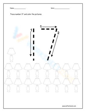 Practice Writing Number 17