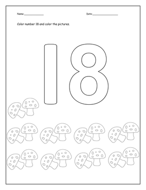 Count and Color Number 18