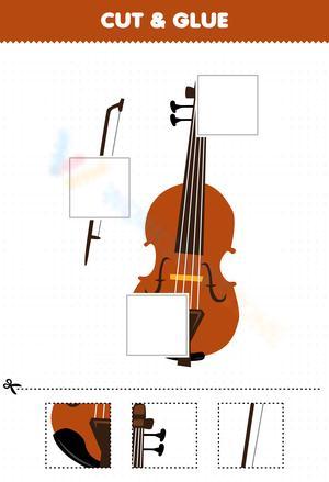 Violin Parts Learning Worksheet