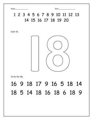 Identifying the Number 18