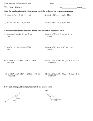 Practice with the Law of Sines